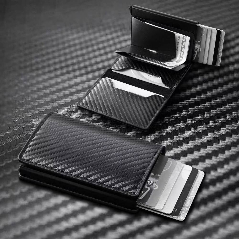 Wallet diagonal with cards